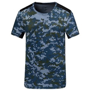 Camiseta de Manga Corta con Cuello Redondo y Estampado de Camuflaje para Hombre, de Secado Rápido, Tejido de Poliéster, Corte Regular Informal, Diseño Estampado, OEM ODM - Product Image 4