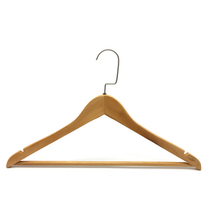 Perchas de ropa para hombre de alta calidad con barra horizontal, venta directa de fábrica, perchas de madera personalizadas con logotipo, gancho metálico duradero - Product Image 3