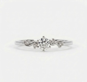 แหวนเพชรหมั้นทองคำแท้ 14K คุณภาพสูง คลาสสิก น้ำหนัก 0.29 กะรัต พร้อมเพชรทรงกลมเจียระไนบริลเลียนต์สี E ระดับความสะอาด VS จากแล็บ - Product Image 2