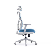 Chaise de bureau de direction ergonomique pivotante en maille avec support réglable, base en nylon et en acier