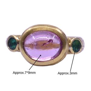 Wedding Wear 925 Sterling <b>Silver</b> Gold Plated Jewelry Tourmaline <b>Emerald</b> Gemstone Women Wear Classic <b>Ring</b> - Product Image 5