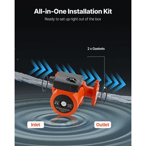 Pompa di Ricircolo Acqua Calda BF4 J in Ghisa, 33 GPM, AC 120V, 33 ft, con Connessione Flangiata da 1 1/4, Modello 0011 - Product Image 3