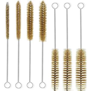 Set di 7 Spazzole in Filo di Ottone da 11 Pollici per Pulizia Bottiglie, Tubi e Fori - Product Image 1