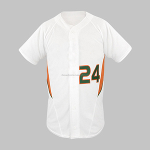 Venta al por mayor personalizado hombres Jersey de béisbol bordado botón uniformes de béisbol más tamaño transpirable conjuntos - Product Image 3