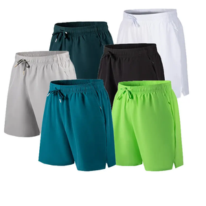 Shorts de bain pour homme gris, séchage rapide, écologiques, anti-plis, avec cordon de serrage à la taille, poches latérales, style décontracté Bermuda pour un usage quotidien - Product Image 3