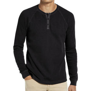 เสื้อผู้ชายไซส์ใหญ่ สไตล์ลำลอง แขนยาวแบบเฮนลีย์ สำหรับออกกำลังกาย แห้งเร็ว ระบายเหงื่อได้ดี เหมาะสำหรับวิ่ง ฟิตเนส เดินป่า ผ้าถัก ดีไซน์ไม่มีปก - Product Image 1