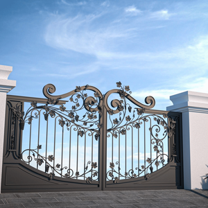 Portails de jardin modernes et simples en fer forgé, conception CAD personnalisée 3D pour garage, villa, maison, fabrication au Vietnam - Product Image 2