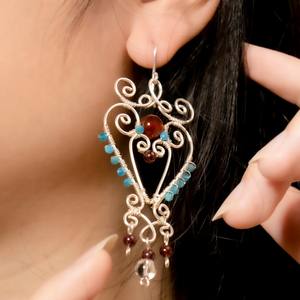 Meilleures ventes beGems Wholesale Grandes boucles d'oreilles papillon royal pour femmes Bijoux de déclaration audacieux - Product Image 3