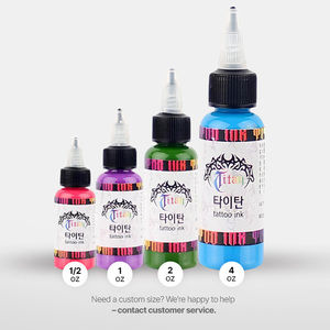 Ensemble d'encre liquide pour tatouage Titan 15ml (0.5oz) K Beauty, encre pour peau normale, pour débutants, encre pour art corporel, kit de pigments pour le corps, kit de studio - Product Image 4