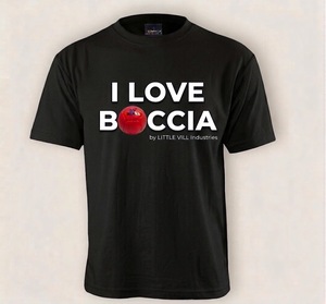Boccia Love Graphic T-shirt pour homme à manches courtes en coton pour les fans de sport, vêtements décontractés - Product Image 3