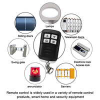 Télécommande RF à code fixe HFY à 4 boutons, étanche, sans fil, automatique, pile AAA, portée de 50 à 100 m, automatisation domestique universelle