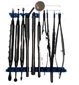 Juego de Cirugía Dental Quirúrgica de Acero Inoxidable, Kit Microperiodontal Manual Reutilizable de 10 Piezas con Recubrimiento Negro, CE ISO MOL MEDICAB - Product Image 3