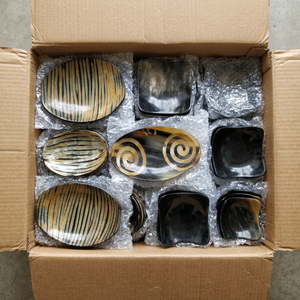Plateaux de service modernes en corne véritable faits à la main, vente en gros, personnalisés OEM ODM, écologiques, bols décoratifs assortis, vaisselle DECORYUG - Product Image 4