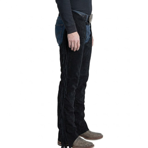 Stylish <b>Half</b> <b>Chaps</b> Plain Design And Custom Pockets Style Suede Leather <b>Chaps</b> Lowest Price Suede Leather <b>Chaps</b> - Product Image 4