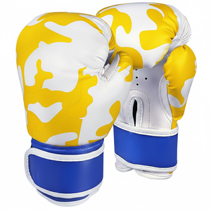 Adults Printed Logo for Martial Arts Training Boxing Gloves Cheap Price Durable Synthetic Leather Punching Gloves - Product Image 5