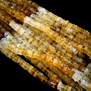 Cuentas facetadas de citrino natural AAA de 5-6 mm en forma de neumático, cuentas de piedras preciosas para la fabricación de joyería, cuentas de citrino en forma de disco. - Product Image 5