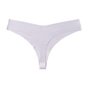 Tanga de cintura baja de color liso para mujer, sexy, acanalada, para uso diario, ropa interior femenina de moda económica - Product Image 6
