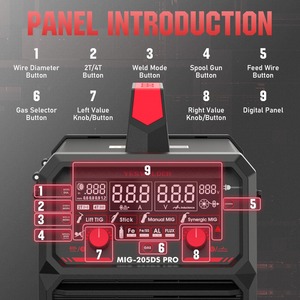 Soldadora MIG 9 en 1 con control por aplicación iControl, cortadora de plasma, MIG pulsado, hilo tubular, pistola de bobina, DC HF, Lift TIG, Clean - Product Image 3