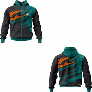 Sudaderas con capucha de forro polar transpirable con cremallera y estampado digital para invierno, antiencogimiento, manga larga, precio económico al por mayor para eventos de ropa de equipo - Product Image 1