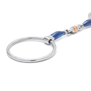 2025 anneau lâche en acier inoxydable de haute qualité pastille d'arachide bleu alliage Bits doux fer cuivre incrusté - Product Image 2