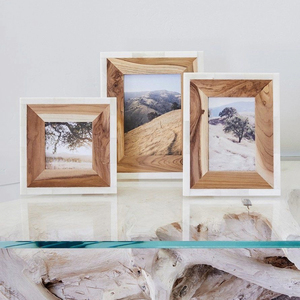 Resin Wood Black <b>White</b> Photo Frame Handmade Rectangle Tabletop Display Frame Custom <b>Home</b> <b>Office</b> Decor - Product Image 4