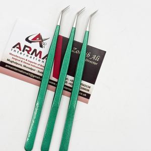 Extensiones de Pestañas de Punta Puntiaguda, Duraderas, de Fibra Sostenible, Probadas a Mano, Color Verde Metálico, de Acero Inoxidable, en Oferta - Product Image 2