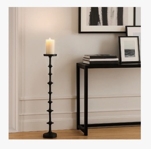 Modern Black Matte Metal <b>Candle</b> Stand Circular Design Home Decoration At <b>Cheap</b> Price - Product Image 5