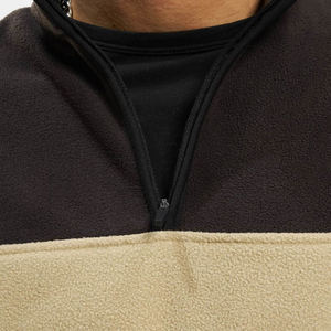 Hot Selling Stand Collar Winter Wear Men's Hoodies Customize Polar Fleece 400GSM Long Sleeve Breathable Half Zipper Sweatshirts - Product Image 6