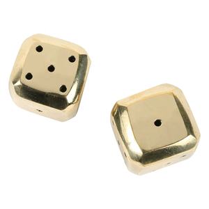 Esculturas decorativas de madera en dados de latón envejecido hechas a mano indias para interiores del hogar artesanías de tendencia para diseño de interiores - Product Image 3