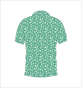 เสื้อโปโลผู้ชายลายจุดสีเขียวขาวแบบกำหนดเอง – เสื้อยืดกอล์ฟแขนสั้นพิมพ์ลายจุดเล็กๆ ทั่วตัว ระบายอากาศได้ดี เหมาะสำหรับใส่ลำลองในฤดูร้อน - Product Image 5