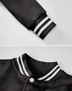 High Quality Wool <b>Varsity</b> <b>Jackets</b> <b>for</b> <b>Women</b> Full Sleeves Double-Layer Collar Embroidery Letter Design Breathable Street Style - Product Image 6