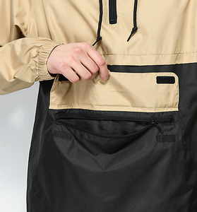 Men's Hooded Waterproof Polyester <b>Jacket</b> Solid Color Casual Zipper Closure Regular Fit Windbreaker <b>Jackets</b> - Product Image 2