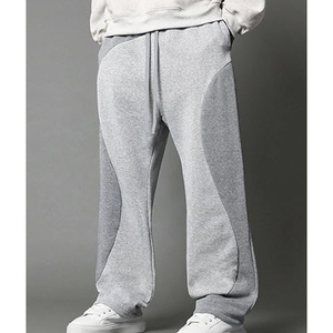 Pantalones Deportivos Color Block para Hombre, Personalizados, de Felpa Gruesa, para Gimnasio, con Logotipo Bordado - Product Image 5