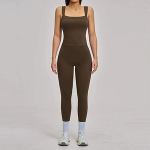 Conjunto Deportivo de Verano para Mujer, 2 Piezas, Traje de Yoga, Ropa Deportiva para Gimnasio, Secado Rápido, Bra Deportivo sin Mangas, Conjunto de Yoga - Product Image 5