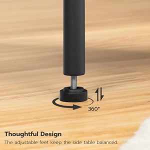 Set of 2 End Tables Charging Station <b>Side</b> Nightstands 2-Layer Storage Shelves USB Port Outlets <b>Side</b> Table Charging Station Sm - Product Image 5