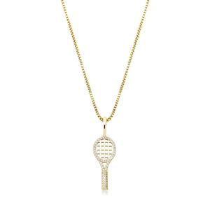 Joyería de Moda, Collar con Colgante de Raqueta de Diamantes en Plata de Ley 925, Regalo de Joyería - Product Image 3