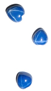 Saphir bleu étoilé en forme de cœur 9x9 mm 4 carats, cabochon poli créé en laboratoire avec effet étoile à 6 branches pour la fabrication de bijoux - Product Image 4