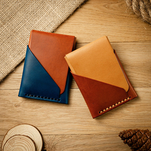 Porte-cartes en cuir véritable avec logo personnalisé, vente en gros, blocage RFID, étui pour cartes de crédit, portefeuille d'affaires LCH-0211 - Product Image 1