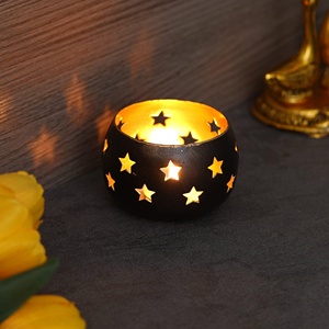 Antique Brass Star Tealight Candle Holder Handmade Metal Votive <b>Mini</b> Cup for Table Centerpiece Home Decor Bulk - Product Image 5