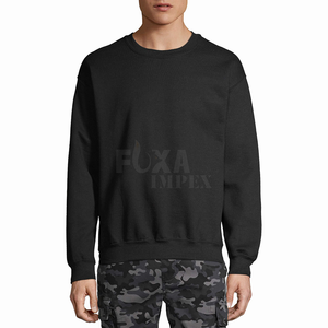 Sweat-shirt à col rond à manches longues pour hommes échantillon gratuit hiver automne pull chaud doublé polaire élégant décontracté vêtements confortables vente - Product Image 5
