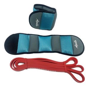ESB 0.5+AW 3LB (Pair) Long Resistance Ankle/Wrist Weights Pull Assist Exercise Bands Set - Product Image 1