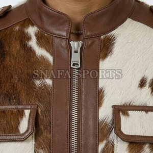 Colección de Invierno, Chaqueta de Cuero Vacuno para Hombre, Suministro al por Mayor, Precio de Fábrica, Chaqueta de Cuero Vacuno Genuino de Color Sólido - Product Image 6