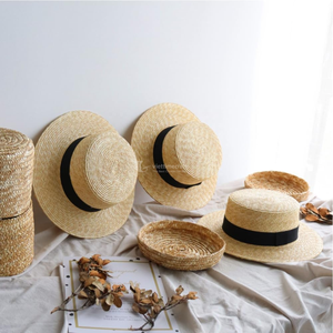 Sombrero de Paja Tejido a Mano con Ala Ancha, Sombrero Natural para el Sol para Hombres y Mujeres - Product Image 6