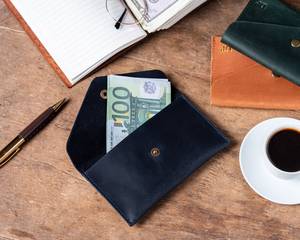 Cartera de Cuero de Lujo al por Mayor, Monedero Largo Portátil Tipo Sobre, Bolso de Mano Elegante, Monedero para Monedas, Tarjetero Minimalista - Product Image 3