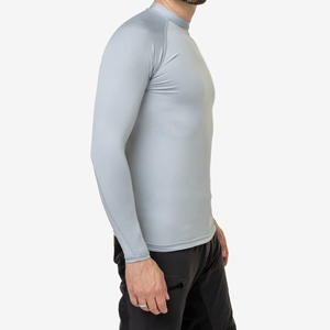 High Quality <b>Men's</b> Long-Sleeved Rash Guard <b>T</b>-<b>Shirt</b> Breathable Spandex Plain Fabric Adults' Sportswear <b>Swimming</b> Wear UPF50+ Quick - Product Image 2