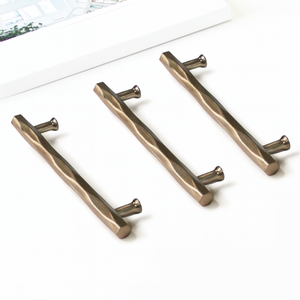Heavy Duty Zinc Alloy Cabinet <b>Pulls</b> Geometric Faceted <b>Drawer</b> Handles for Kitchen Bathroom Bedroom Furniture Champagne <b>Gold</b> - Product Image 2
