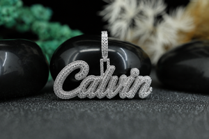 Collier Pendentif Personnalisé en Argent Sterling 925 Effet Diamant Glacé, Bijou Hip Hop de Luxe, Pendentif Personnalisé Entier - Product Image 4
