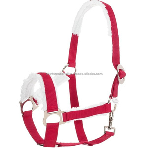 Licou réglable sur mesure OEM avec corde doublée de molleton polaire Licol d'équitation équestre avec quincaillerie en satin - Product Image 4