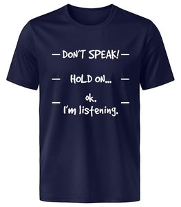 Men's Navy Blue Short Sleeve <b>T</b>-<b>Shirt</b> With <b>Funny</b> <b>Quote</b> Print Summer Casual O-Neck Jersey Cotton Regular Fit Streetwear Ultrasoft - Product Image 1