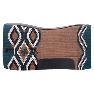 Woolen Contour Saddle <b>Pad</b> 34x36 Hand Woven 100% New Zealand Wool Fleece Lining Western Equestrian for Competition & Training - Product Image 1